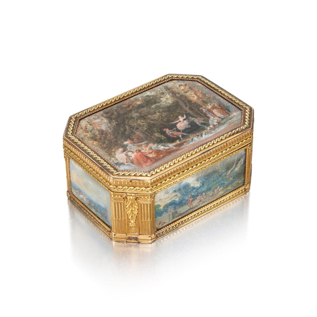 View full screen - View 1 of Lot 51. A Gold-Mounted Boîte-à-miniatures, Dominique-François Poitreau, Paris, 1768-1774 and Later.