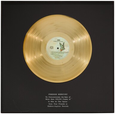 View full screen - View 1 of Lot 2029. Queen – Freddie Mercury's In-House Sales Awards For Sheer Heart Attack And A Night At The Opera.