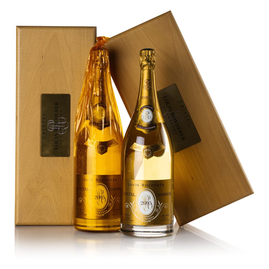 View full screen - View 1 of Lot 201. Louis Roederer, Cristal Brut 2005 (2 MAG).