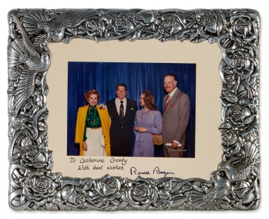 View full screen - View 1 of Lot 163. A signed photographic portrait of Ronald Reagan.