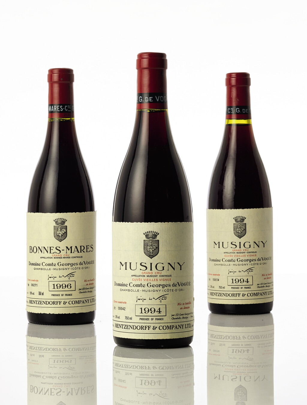 View full screen - View 1 of Lot 6142. Musigny, Cuvée Vieilles Vignes 1994 Comte Georges de Vogüé (6 BT).