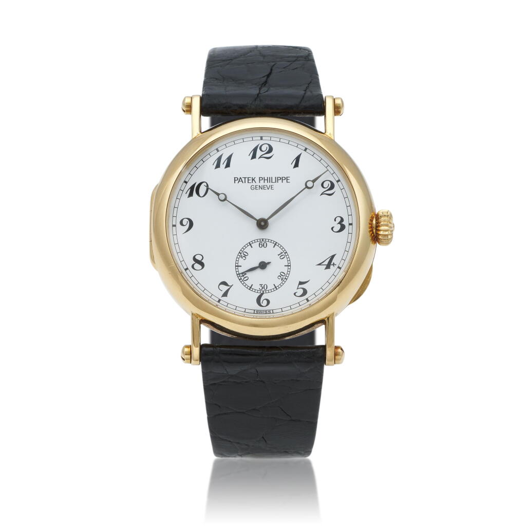 View full screen - View 1 of Lot 158. '150th Anniversary', Ref. 3960J | A limited edition yellow gold officer wristwatch | Orologio da polso in Edizione limitata, 150 anniversario Ref. 3960J |Circa 1989.