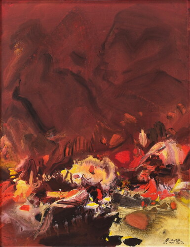 View full screen - View 1 of Lot 748. Chu Teh-Chun 朱德群 | No. 341 第341號構圖.