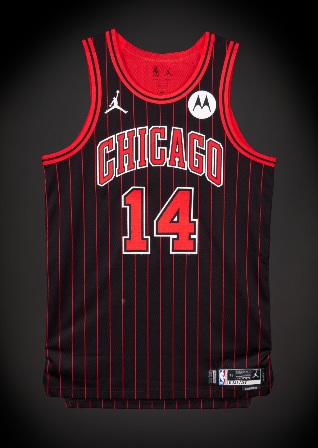 View full screen - View 1 of Lot 38. Matas Buzelis Chicago Bulls 2025-2026 Emirates NBA Cup Game Worn Statement Edition Jersey | Matched to 2 Games.