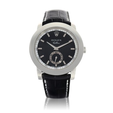 View full screen - View 1 of Lot 8031. Rolex | Cellini, Reference 5241, A platinum wristwatch, Circa 2001 | 勞力士 | Cellini 型號5241 鉑金腕錶,約2001年製.