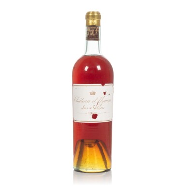 View full screen - View 1 of Lot 182. Château d'Yquem 1905 (1 BT).