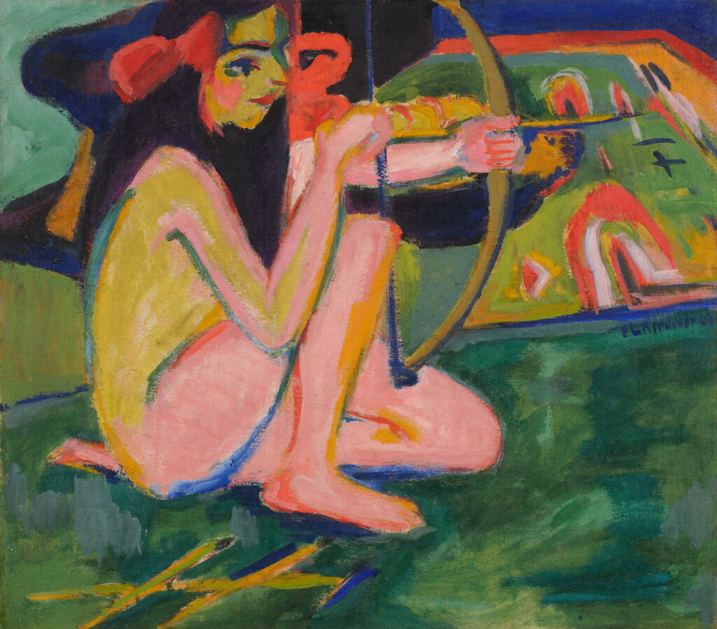 View full screen - View 1 of Lot 13. Fränzi mit Pfeilbogen (Fränzi with Bow and Arrow) .