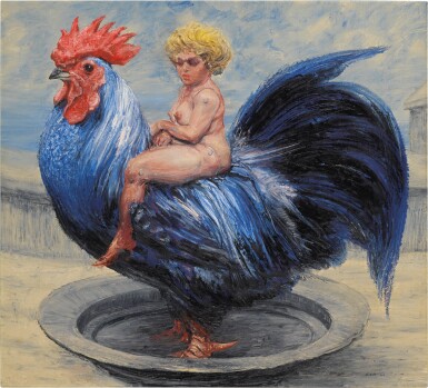 View full screen - View 1 of Lot 323. Gallo azul.