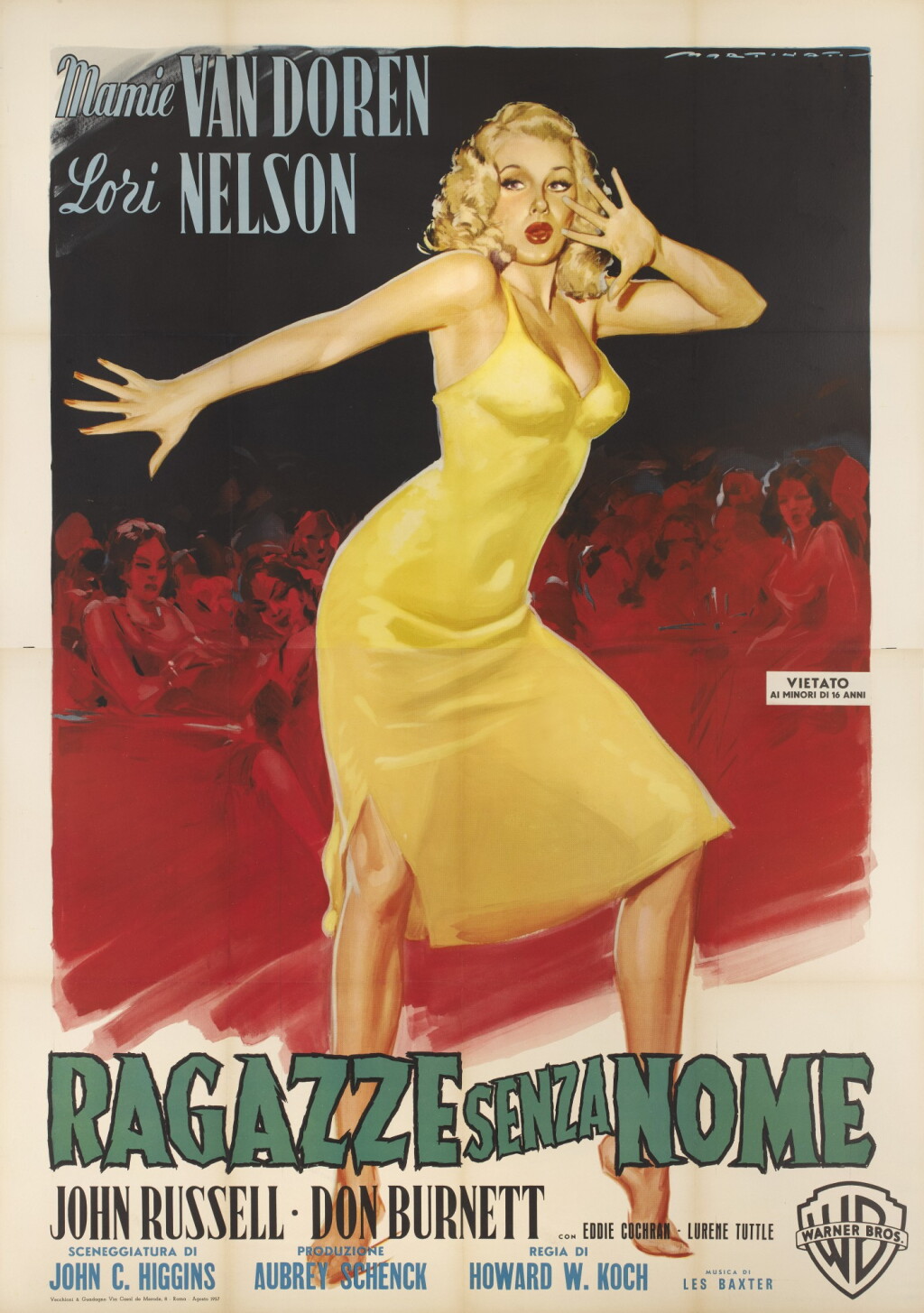 View full screen - View 1 of Lot 91. Untamed Youth/ Ragazze Senza Nome (1957), poster, Italian.
