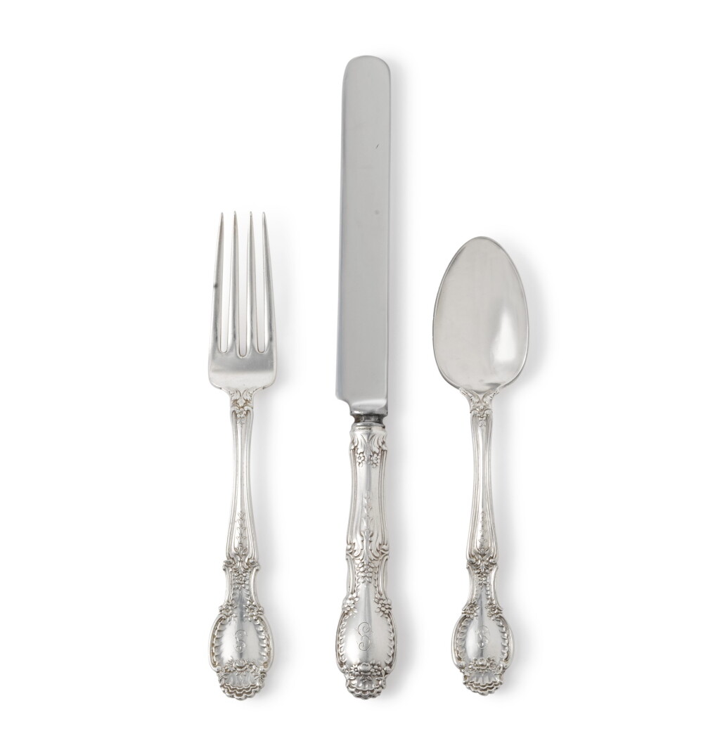 View full screen - View 1 of Lot 342. AN AMERICAN SILVER RICHELIEU PATTERN FLATWARE SERVICE, TIFFANY & CO., NEW YORK, LATE 19TH CENTURY.