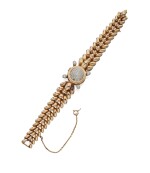 GOLD AND DIAMOND BRACELET-WATCH, BOUCHERON, PARIS