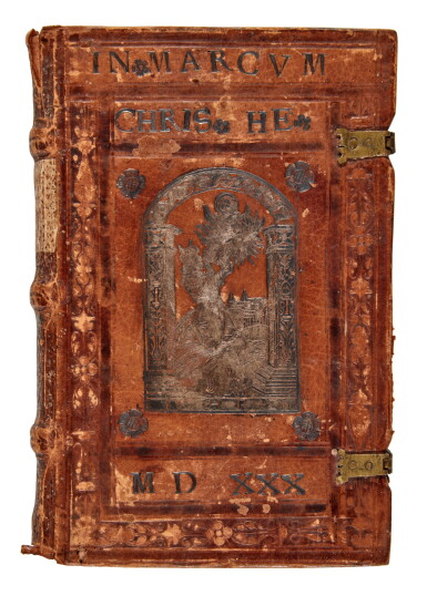 View full screen - View 1 of Lot 1113. Hegendorf, S. Marci Evangelion, Haguenau, 1528, contemporary Polish stamped calf .