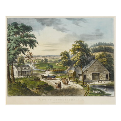 View full screen - View 1 of Lot 1764. CURRIER & IVES (PUBLISHERS) | VIEW ON LONG ISLAND. N. Y..