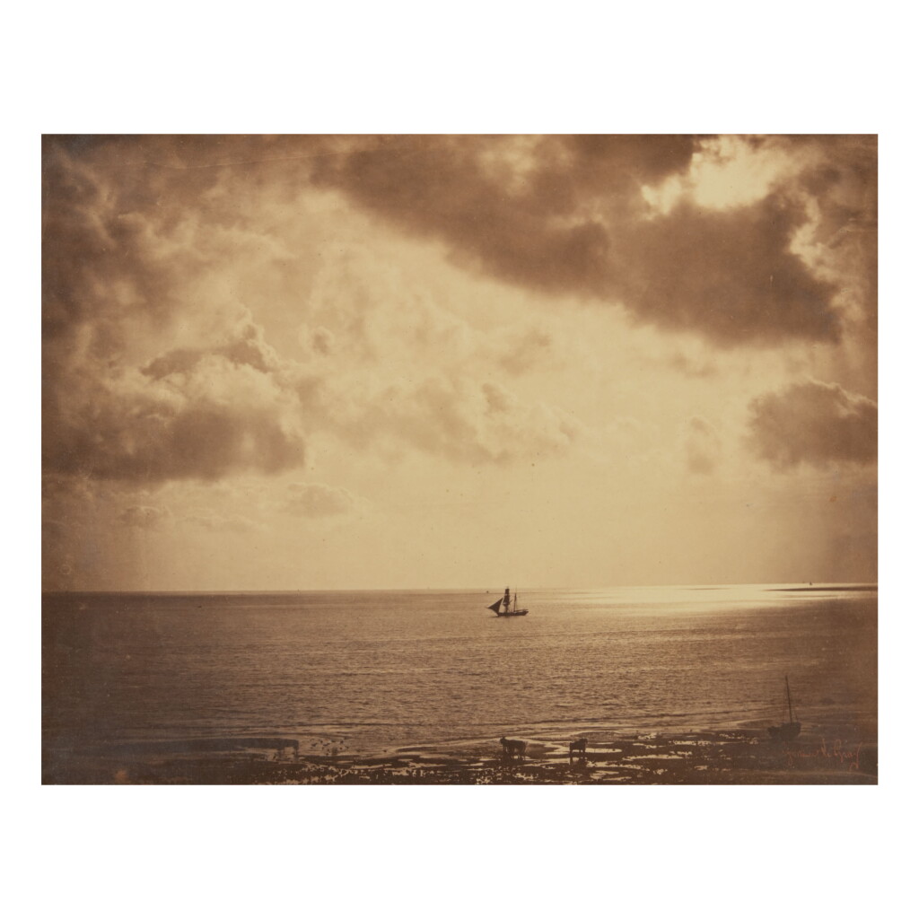 View full screen - View 1 of Lot 124. GUSTAVE LE GRAY | LE BRICK AU CLAIR DE LUNE (BRIG ON THE WATER).