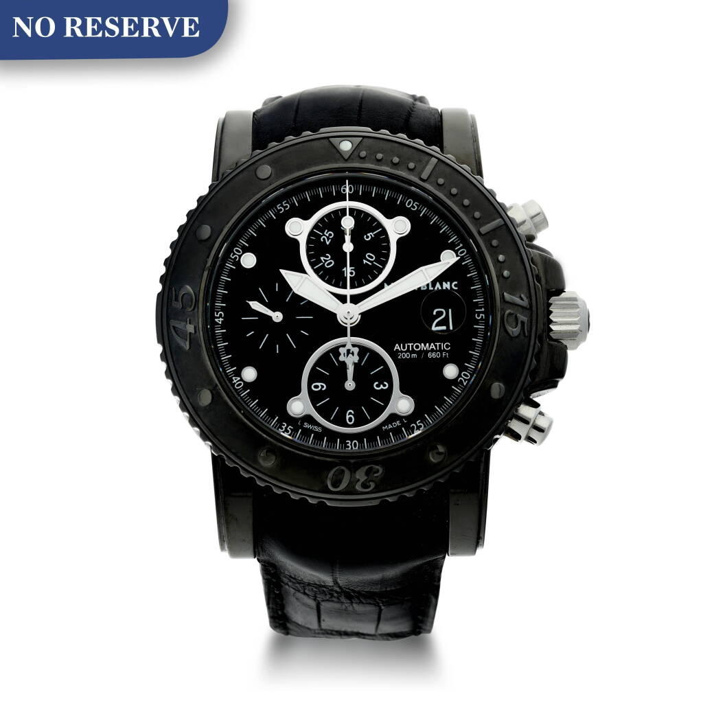 全螢幕檢視 - 查看1055REFERENCE 7182 A DLC-COATED STAINLESS STEEL AUTOMATIC CHRONOGRAPH WRISTWATCH WITH DATE, CIRCA 2010的1
