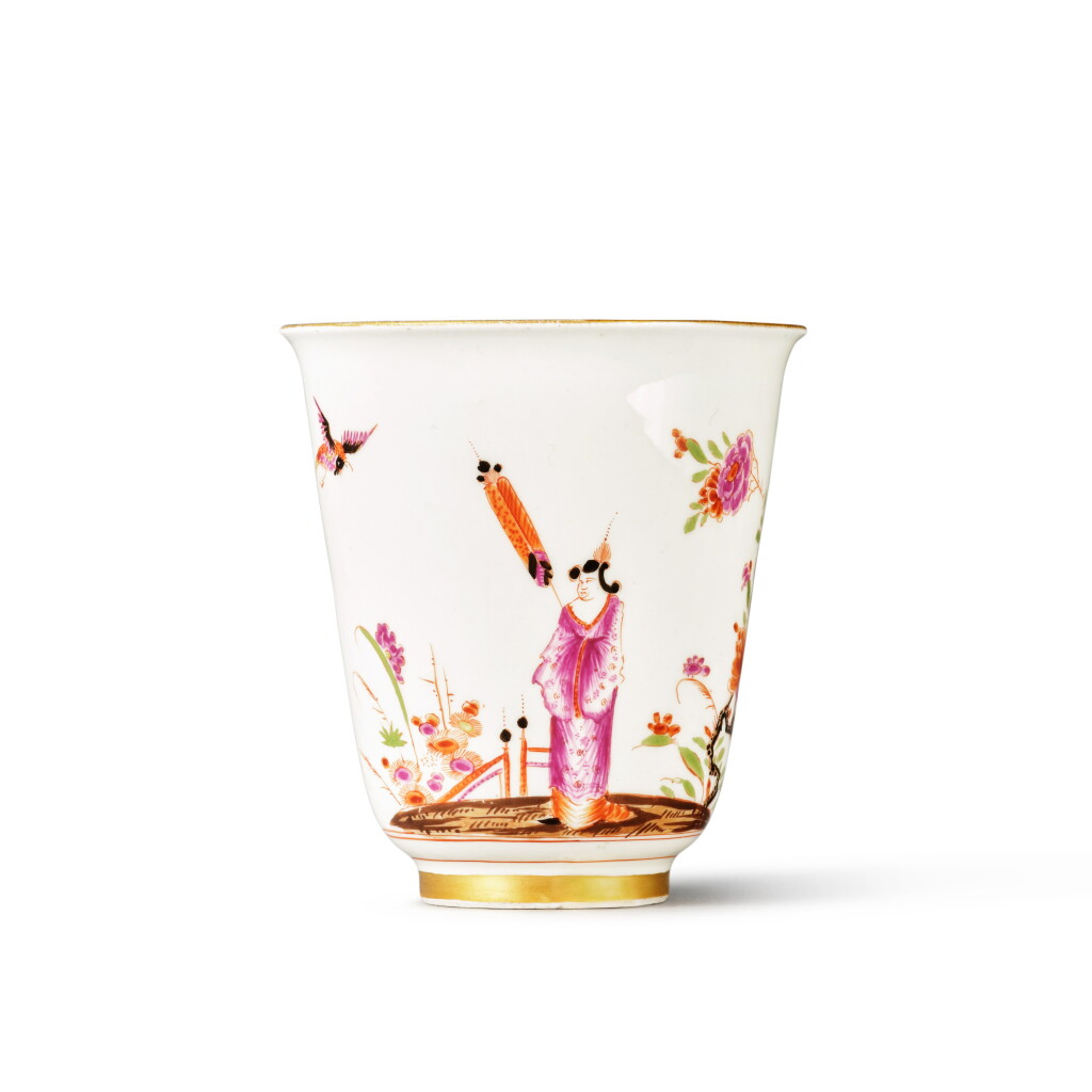 View full screen - View 1 of Lot 57. A Meissen Chinoiserie Beaker, Circa 1727.