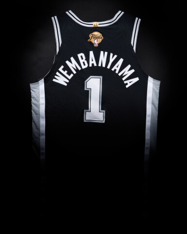 View full screen - View 1 of Lot 2. Victor Wembanyama San Antonio Spurs 2026 NBA Finals Game Worn Icon Edition Jersey | Game 3 | First NBA Finals Win | 32 Points.