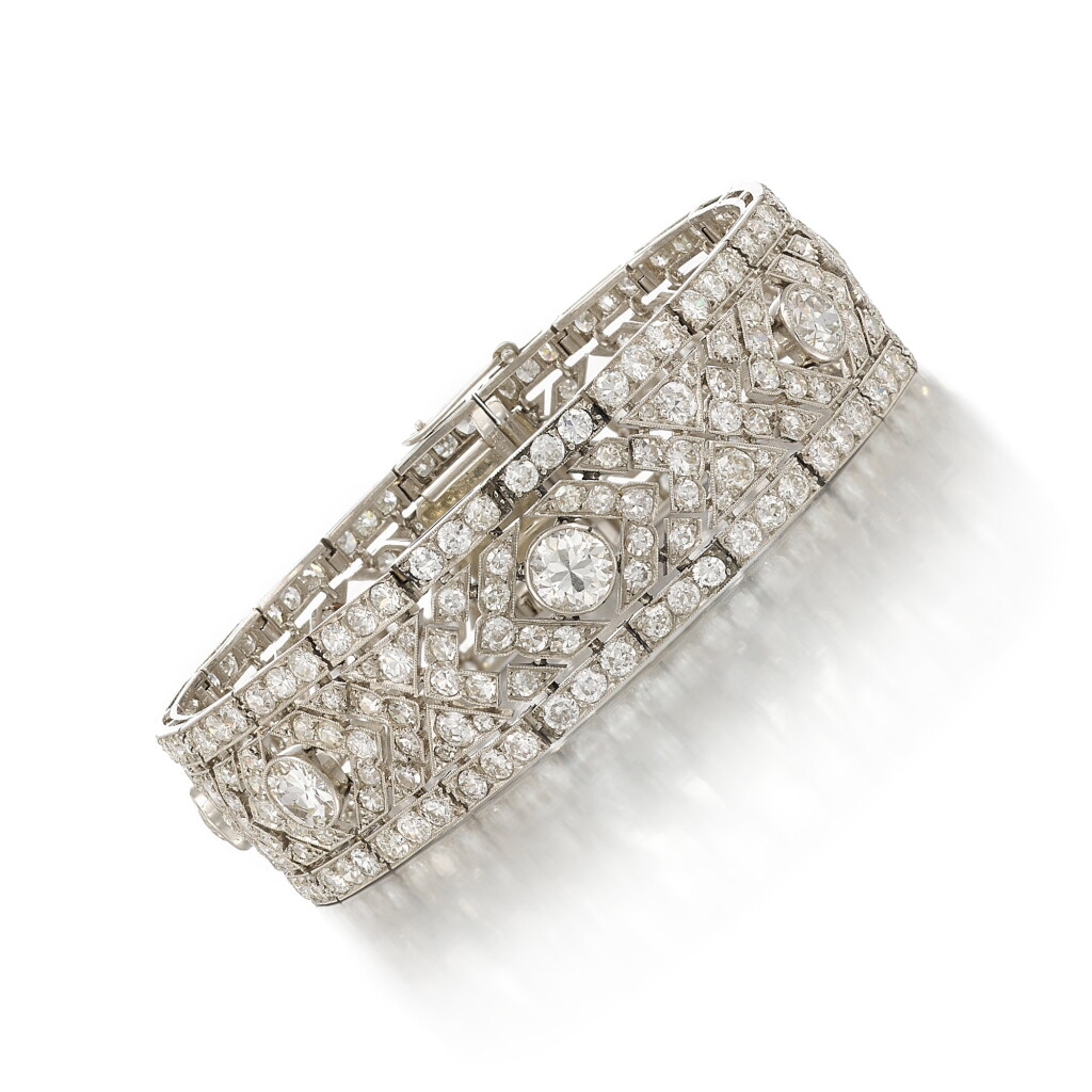 View full screen - View 1 of Lot 46. Diamond Bracelet, Circa 1925.