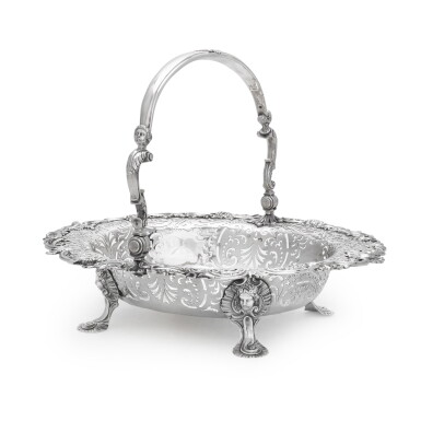 View full screen - View 1 of Lot 3. A George II silver basket, Edward Aldridge, London, 1745.