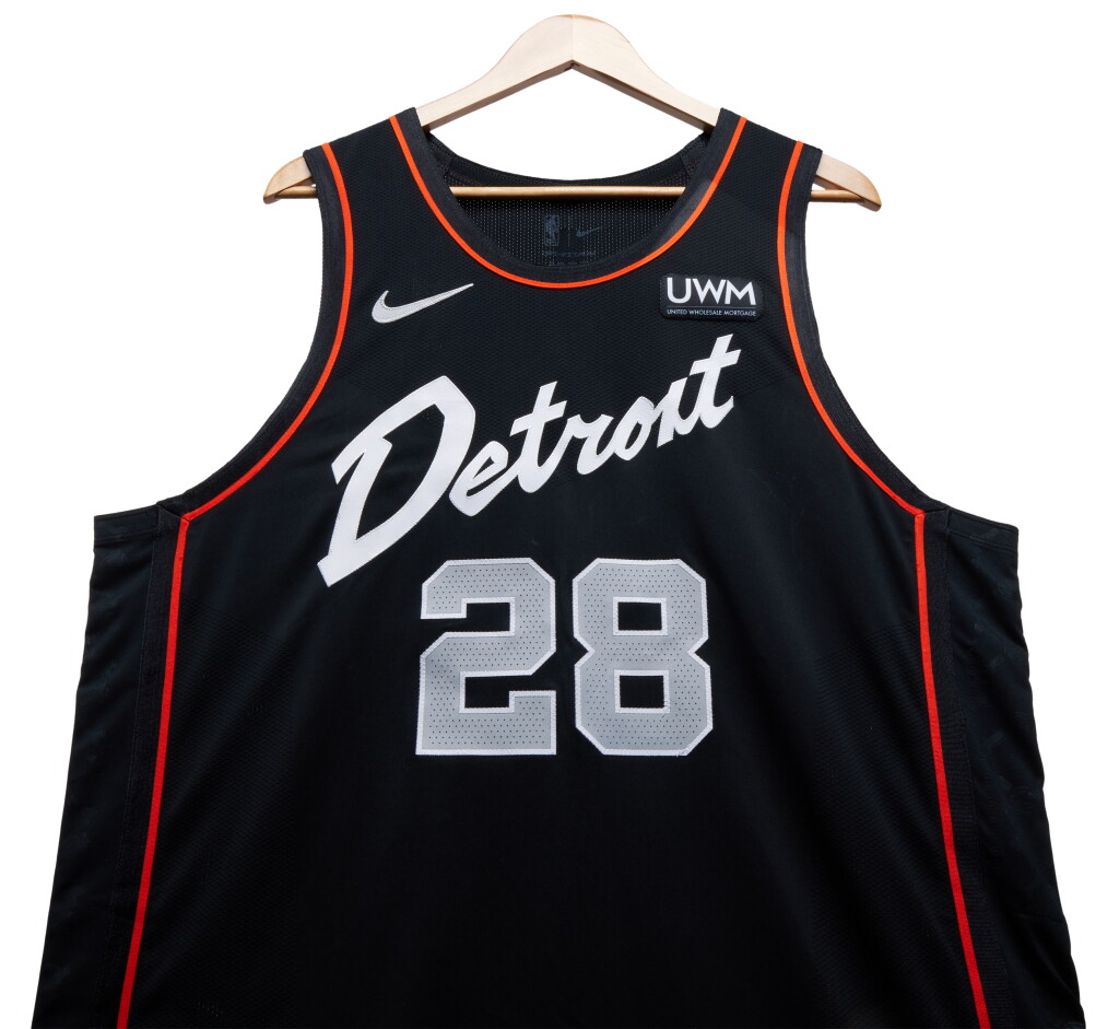 View full screen - View 1 of Lot 154. Isaiah Stewart Detroit Pistons 2023-2024 Game Worn City Edition Jersey.