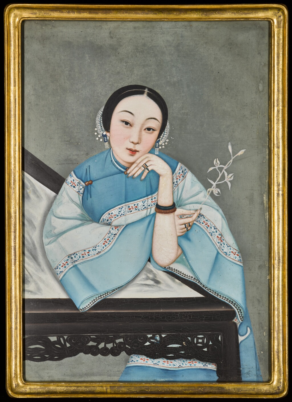 View full screen - View 1 of Lot 242. A pair of rice-paper paintings, Chinese school, 19th century.