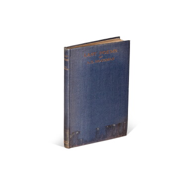 View full screen - View 1 of Lot 354. A.E. Housman | Last Poems, London, 1922, first edition, signed by the author.