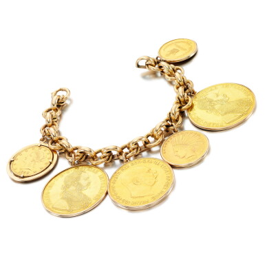 View full screen - View 1 of Lot 7. COIN BRACELET.