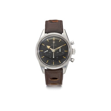 View full screen - View 1 of Lot 1036. OMEGA | REF 2915-2 SPEEDMASTER BROAD ARROW, A STAINLESS STEEL CHRONOGRAPH WRISTWATCH, CIRCA 1958 | 歐米茄 | -2型號「SPEEDMASTER BROAD ARROW」精鋼計時腕錶,年份約1958.