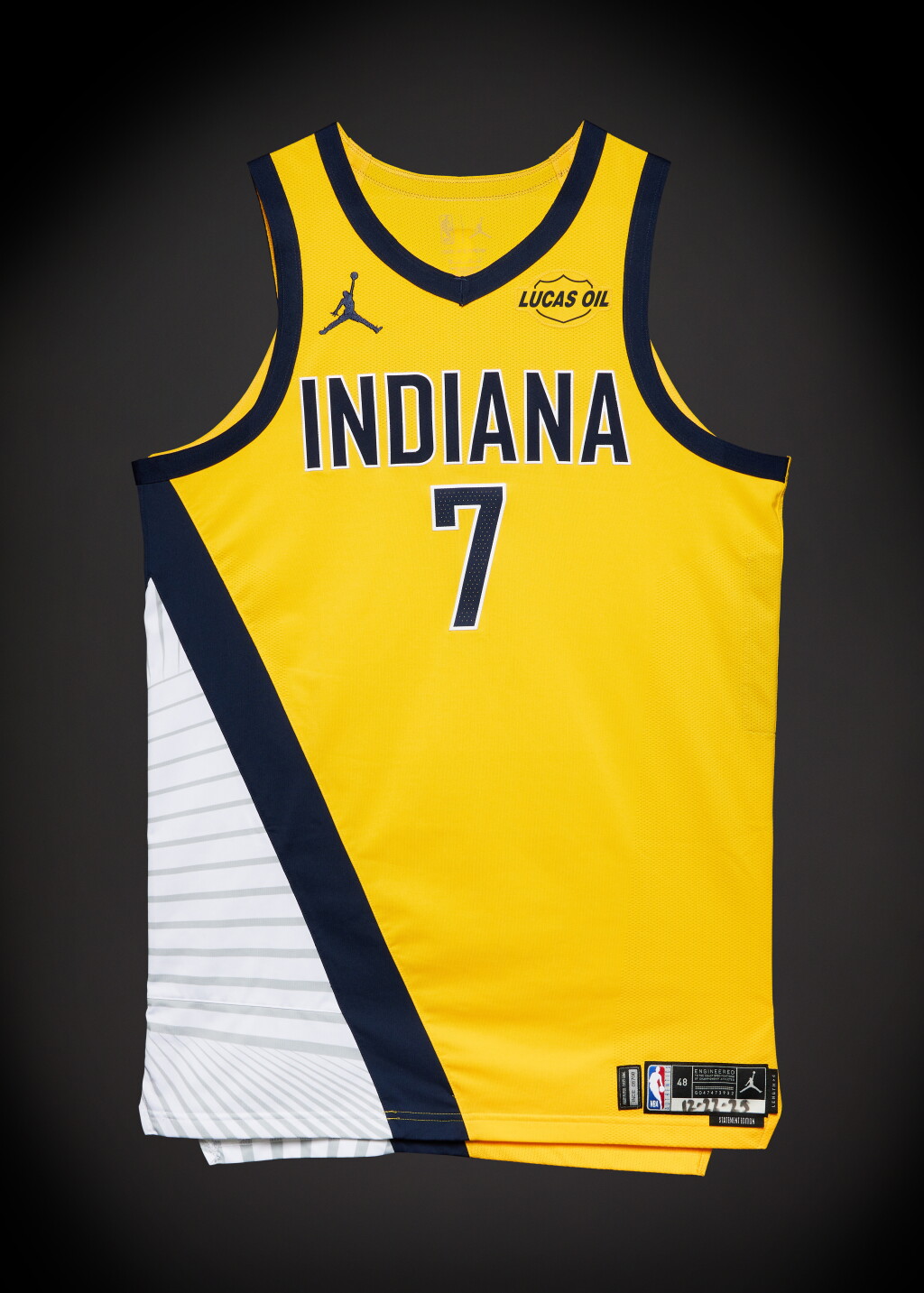 View full screen - View 1 of Lot 65. Kam Jones ‘Rookie Debut’ Indiana Pacers 2025-2026 Game Worn Statement Edition Jersey .