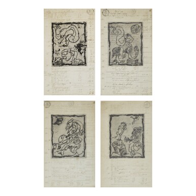 View full screen - View 1 of Lot 173. PIERRE ALECHINSKY | LES DIMANCHES DU COMPTABLE (RIVIÈRE 324 - 327).