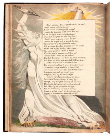 View full screen - View 1 of Lot 117. William Blake—Edward Young | The Complaint and The Consolation, 1797, with 17 hand-coloured plates.