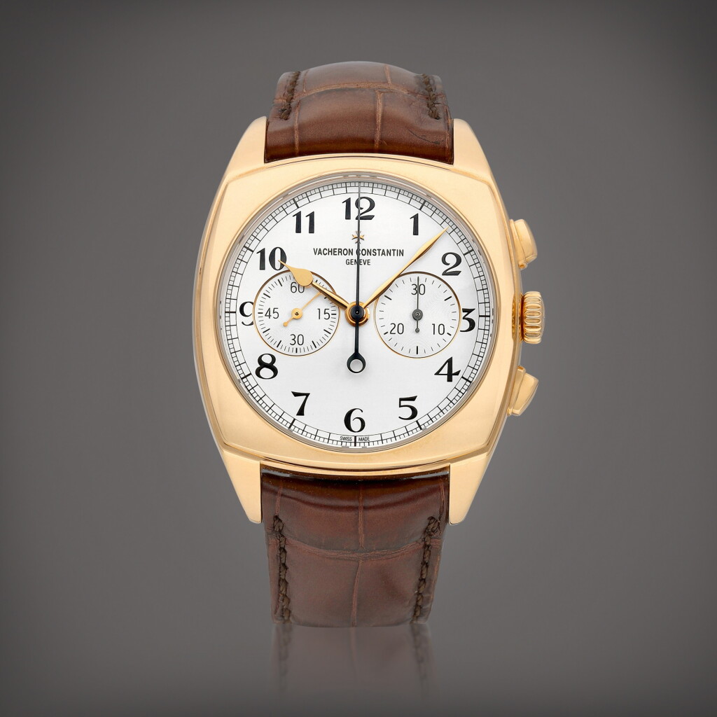 View full screen - View 1 of Lot 8735. Harmony, Reference 5000S | A pink gold chronograph wristwatch, Circa 2016 | 江詩丹頓 | Harmony 型號5000S | 粉紅金計時腕錶,約2016年製.