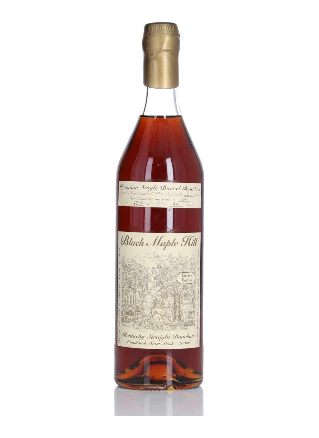 View full screen - View 1 of Lot 154. Black Maple Hill Single Barrel Bourbon 21 Year Old 95 Proof NV (1 Bottle 75cl).