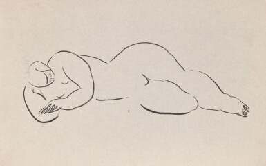View full screen - View 1 of Lot 258. Sanyu 常玉 | Reclining Nude 臥姿裸女.