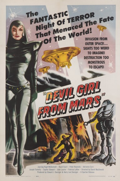 View full screen - View 1 of Lot 67. Devil Girl from Mars (1954), poster, US.