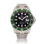 Reference 16610 Submariner 'Kermit' | A stainless steel wristwatch with date and bracelet, Circa 2003