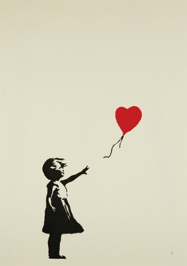View full screen - View 1 of Lot 9. BANKSY | GIRL WITH BALLOON.
