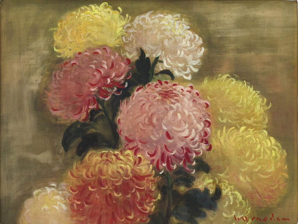 View full screen - View 1 of Lot 1014. Vu Cao Dam 武高談 | Les chrysanthèmes 菊花.