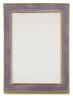 A Fabergé silver-gilt and guilloché enamel frame, workmaster Anders Nevalainen, St Petersburg, circa 1899-1904