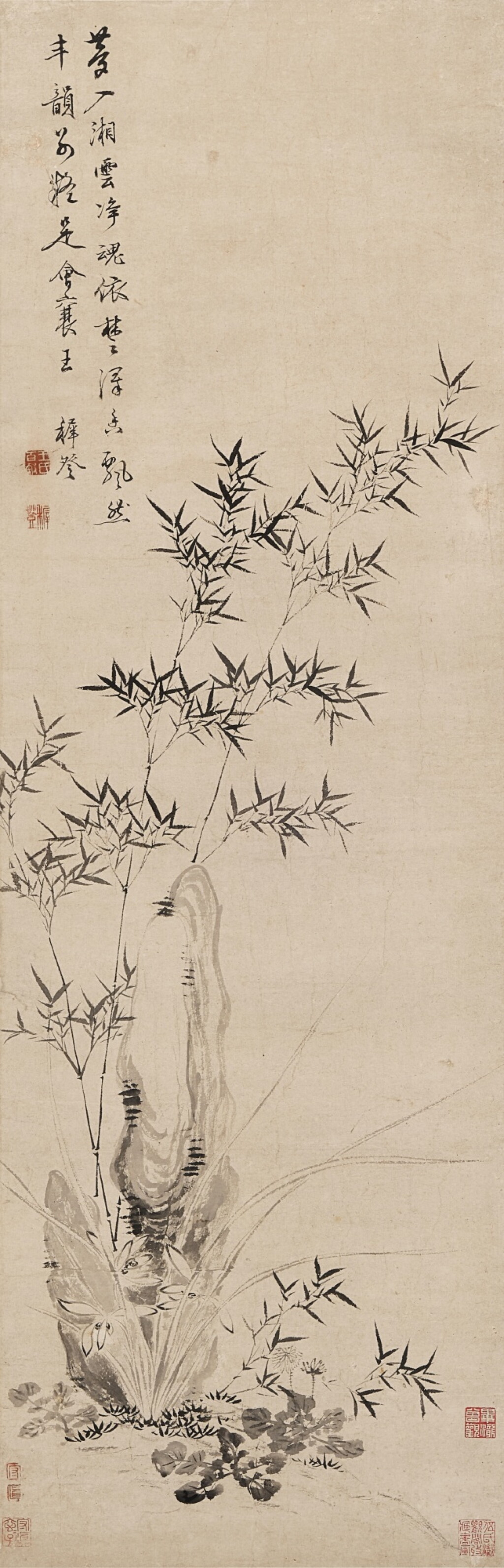 View full screen - View 1 of Lot 2581. 馬守真 蘭竹石圖 | Ma Shouzhen, Orchid, Bamboo and Rock.