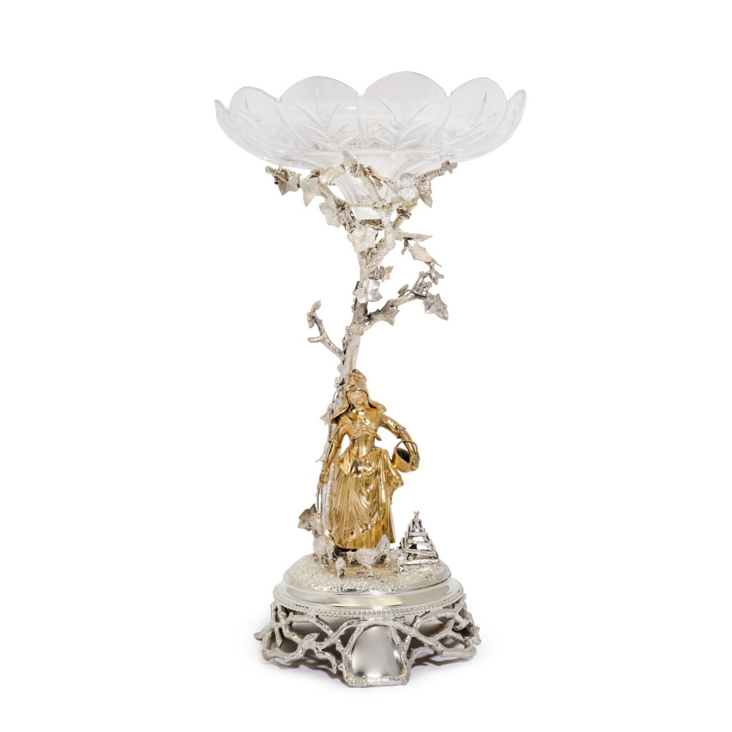 View full screen - View 1 of Lot 22. A parcel gilt electroplate centerpiece, unmarked, circa 1860.