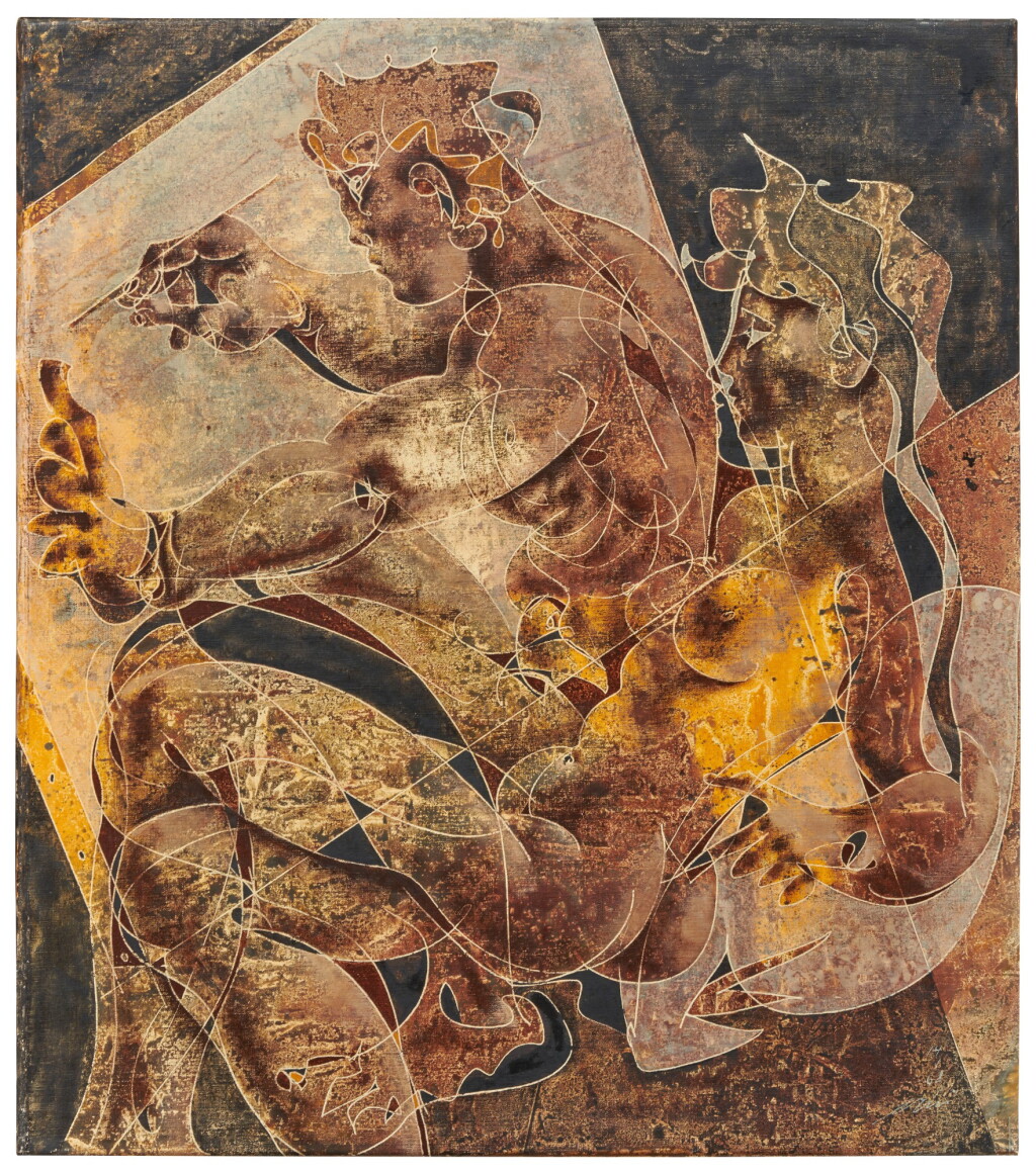 View full screen - View 1 of Lot 88. Peintre observé par son modèle, 1968.