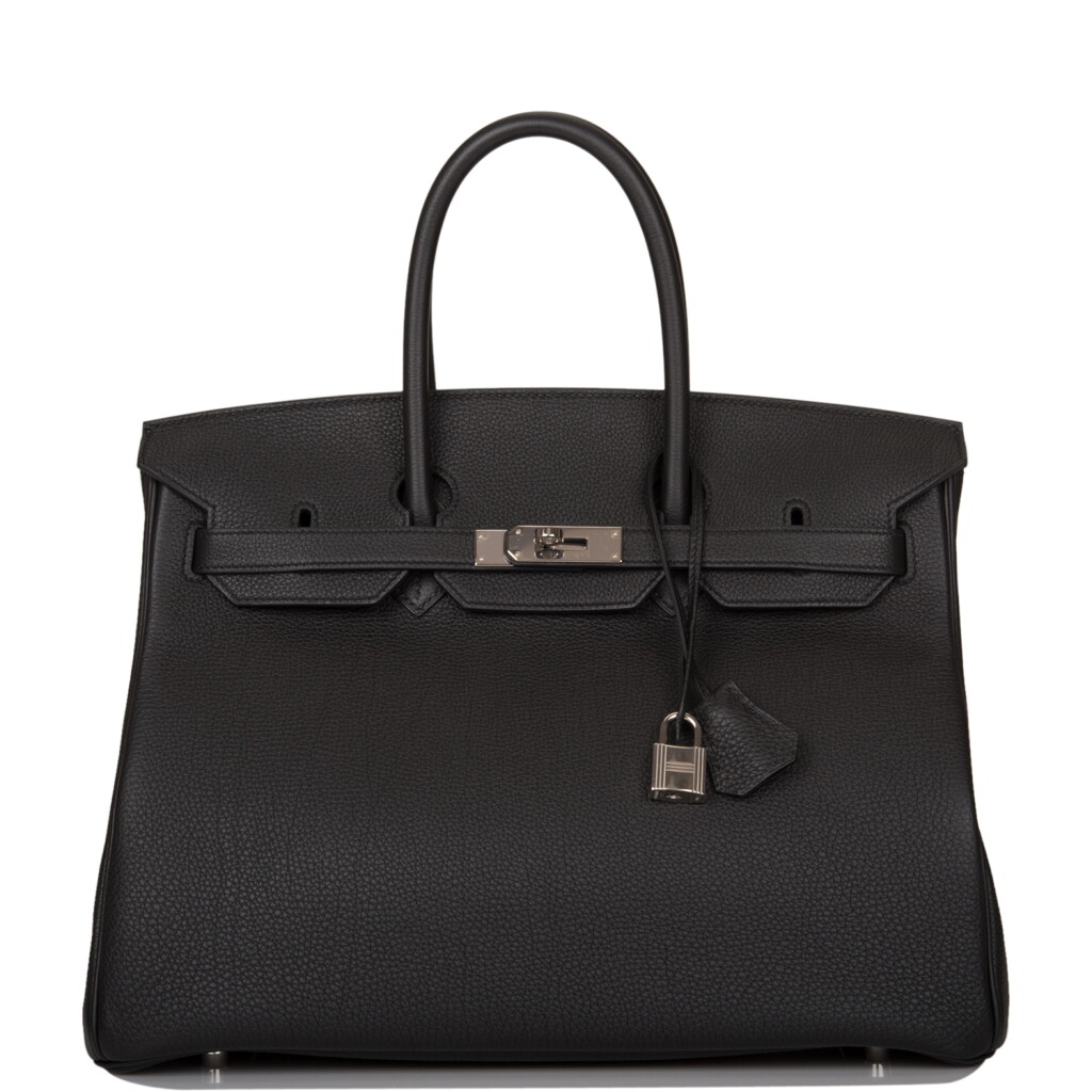 View full screen - View 1 of Lot 116. Black Togo Leather Birkin 35 Palladium Hardware, 2018.