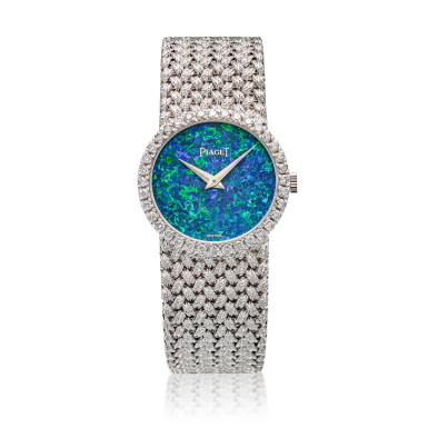 View full screen - View 1 of Lot 1848. OPAL AND DIAMOND WRISTWATCH | 伯爵 | 歐泊 配 鑽石 腕錶.
