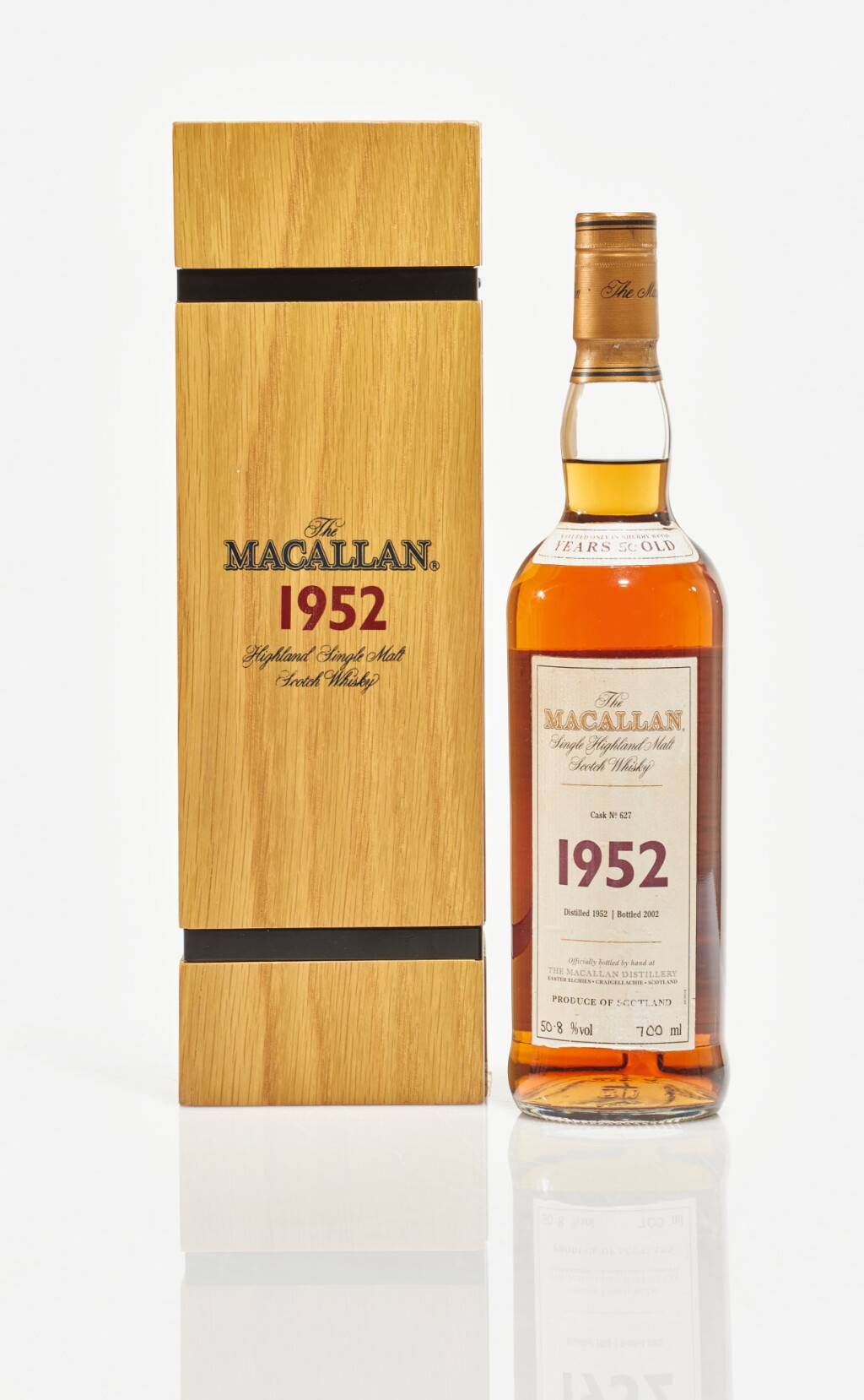 View full screen - View 1 of Lot 8. The Macallan Fine & Rare 50 Year Old 50.8 abv 1952 (1 BT70cl).