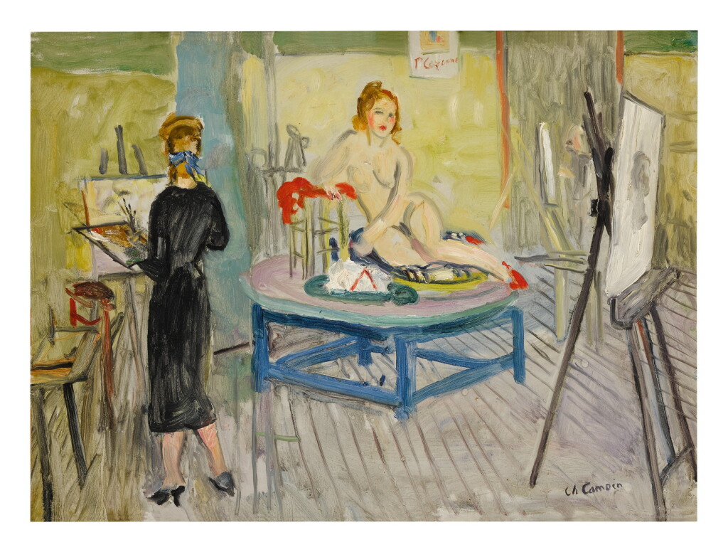 View full screen - View 1 of Lot 3. CHARLES CAMOIN | LE MODÈLE À L'ACADÉMIE.