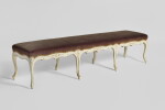 A Louis XV White Painted Banquette by Delanois, Circa 1760