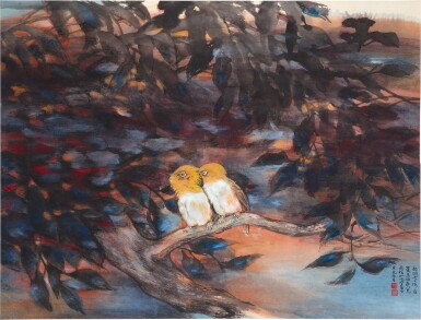 View full screen - View 1 of Lot 3180. 陳佩秋 比翼雙棲 | Chan Peiqiu, Love Birds.