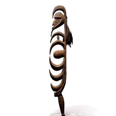 View full screen - View 1 of Lot 105. YIMAM HOOK FIGURE, KARAWARI RIVER, EAST SEPIK PROVINCE, PAPUA NEW GUINEA.