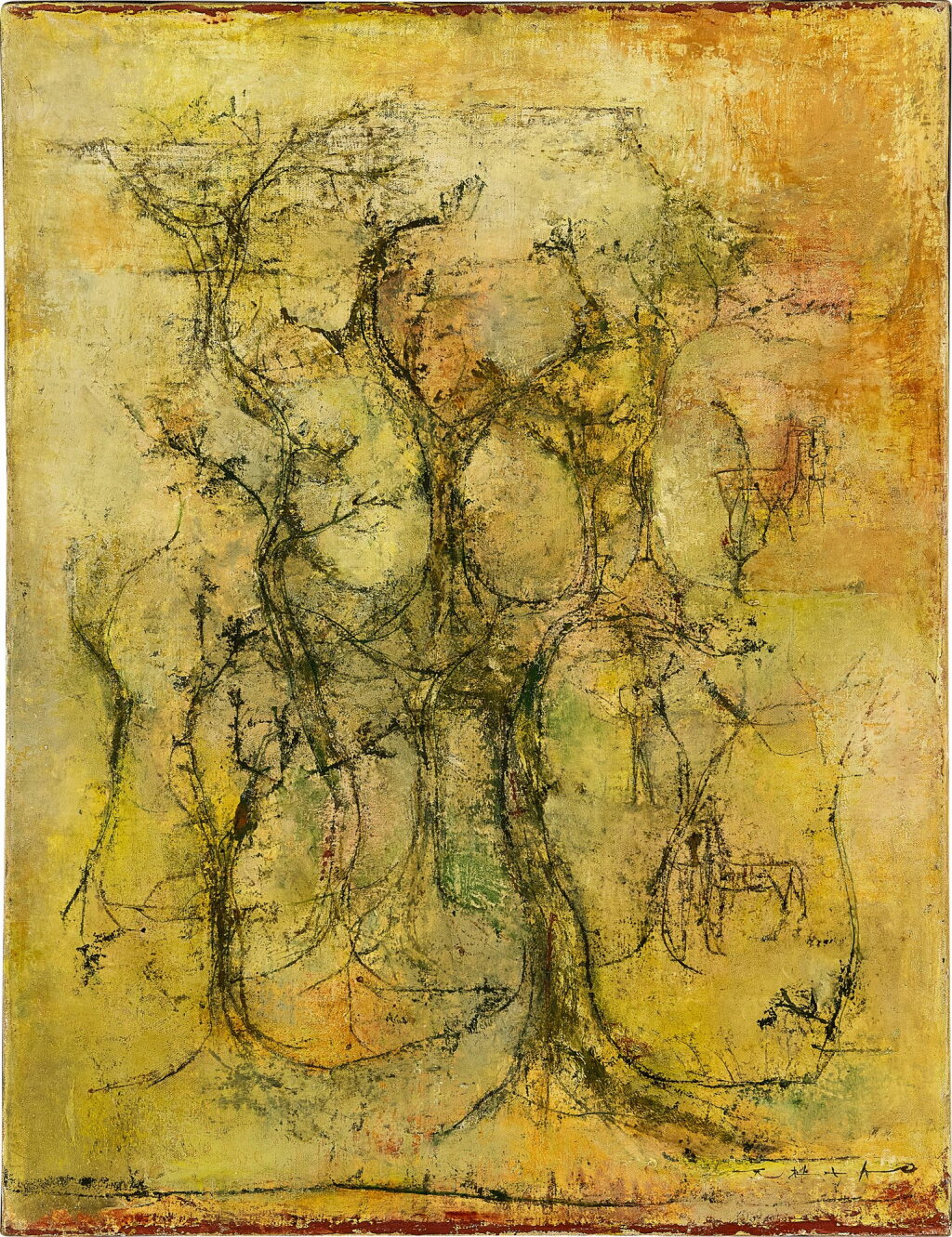View full screen - View 1 of Lot 1028. Zao Wou-Ki 趙無極 | Les Oliviers 橄欖樹.